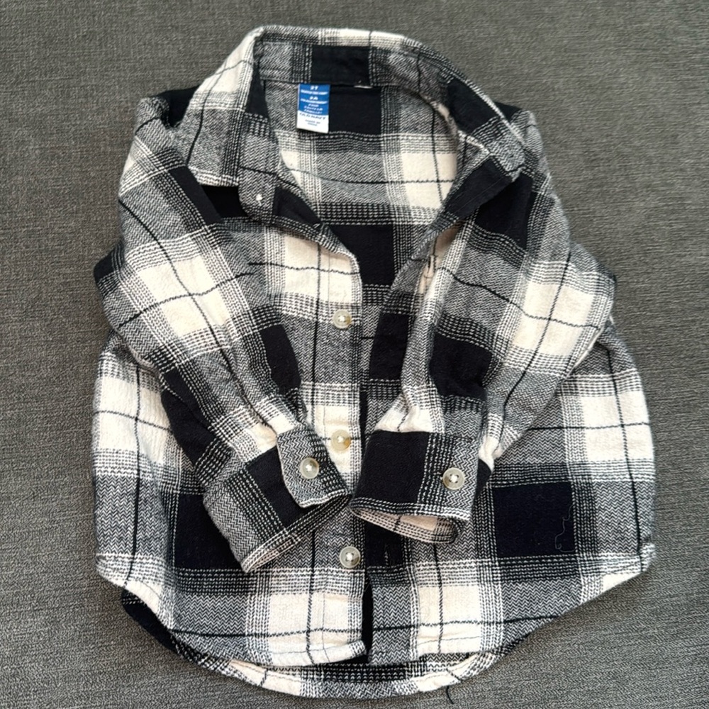 3 for $12-Toddler Plaid Button Up